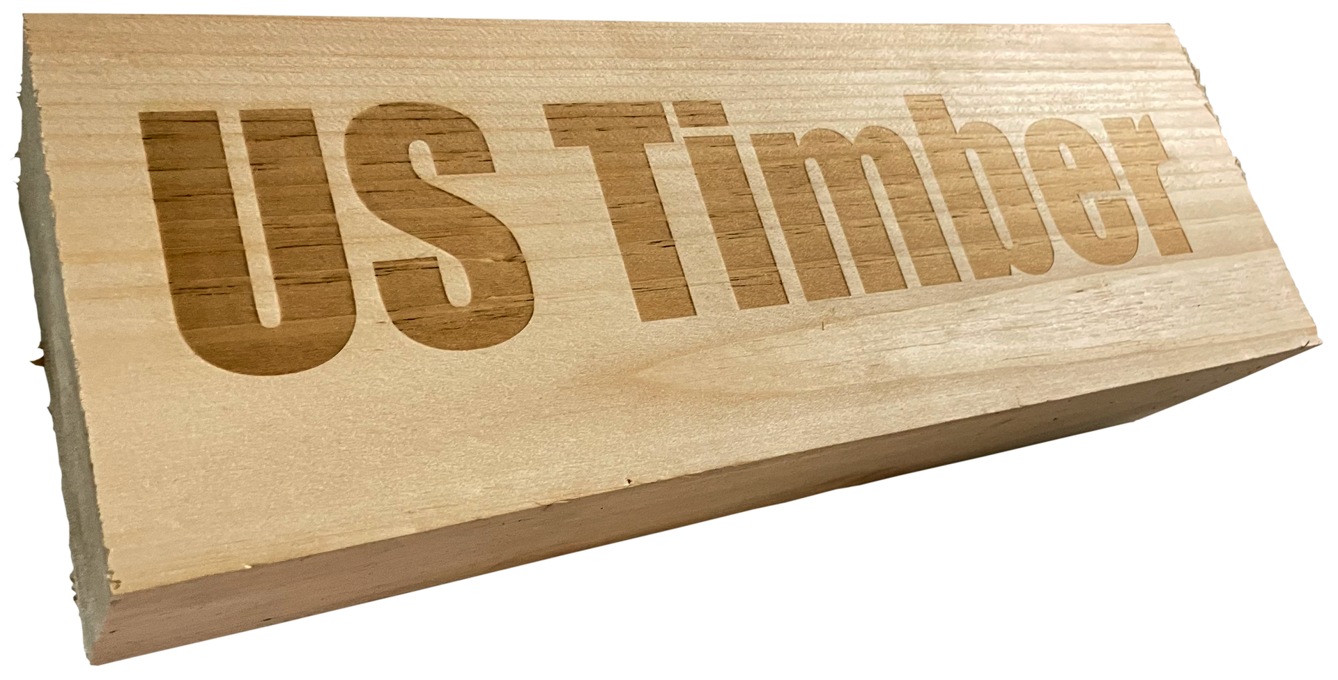 US Timber branded wood sample
